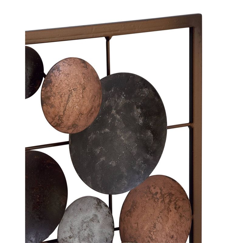 Set of 2 Metal Geometric Overlapping Round Cutouts Wall Decors - Olivia &#38; May, 3 of 5