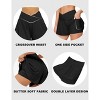 FIONECA Crossover Athletic Shorts for Women 2 in 1 Flowy Running Shorts with Pockets Spandex Butterfly Workout Tennis Skorts - 4 of 4