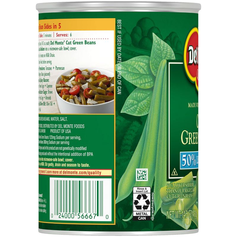 Del Monte Green Beans Low Sodium - 14.5Oz, 5 of 7