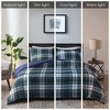 Sapphtopaz Bedding Comforter Set Quilt Set Scotchgard Down Alternative with Plaid Pattern - 4 of 4