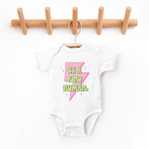 The Juniper Shop Be A Kind Human Lightning Bolt Baby Bodysuit - 1 of 3