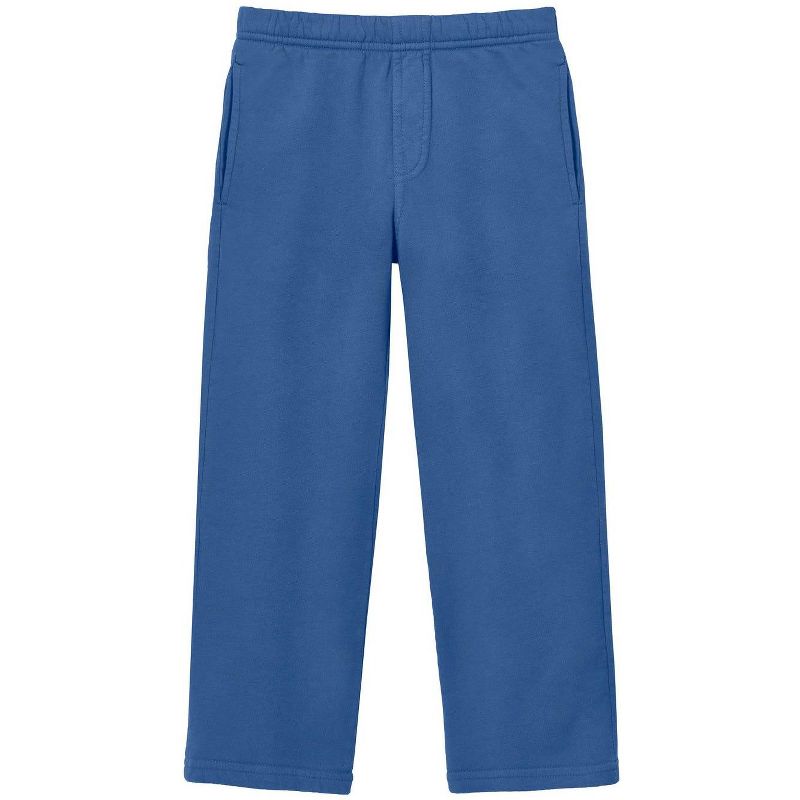 City Threads USA-Made 100% Cotton Fleece Soft Lightweight Straight Leg Pocket Pant for Boys, 1 of 5