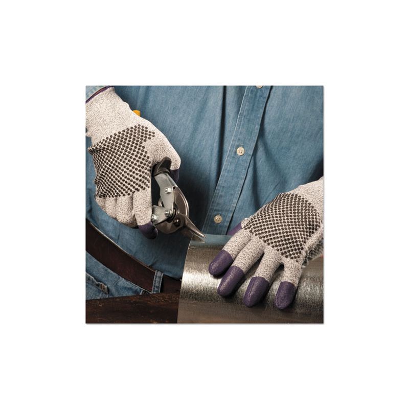 KleenGuard G60 Purple Nitrile Gloves, 230 mm Length, Medium/Size 8, Black/White, Pair, 3 of 8