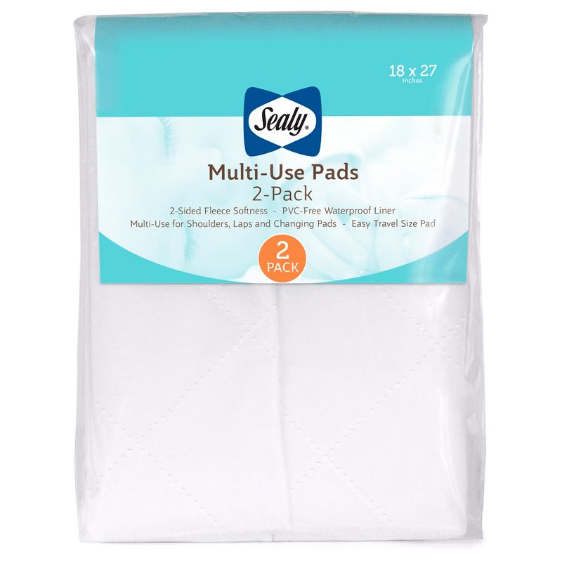 Sealy Multi-Use Fleece Liner Pads with Waterproof Liner - 2pk, 1 of 6