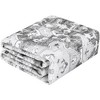 Washable Vintage Floral Runner Rug- Non-Slip Print, Non-Shedding, Soft Foldable Carpets(Grey) - 2 of 4