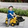 HOMCOM Kids Ride on Truck with Horn, Under Seat Storage, Sit and Scoot Pretend Play Toy Construction Car for Ages 18-48 Months - 3 of 4