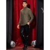Lars Amadeus Men's Nightclub Shiny Party Glitter Long Sleeve Turtleneck T-Shirt - 2 of 4
