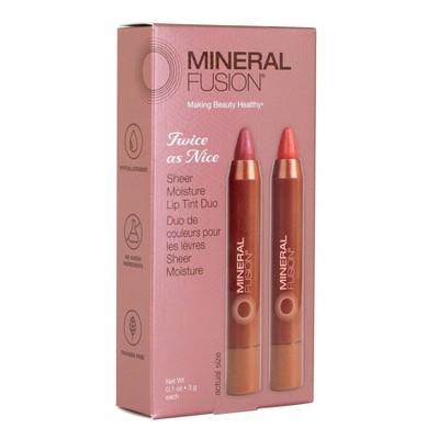 Mineral Fusion Twice as Nice - Sheer Moisture Lip Tint Duo - 0.2oz