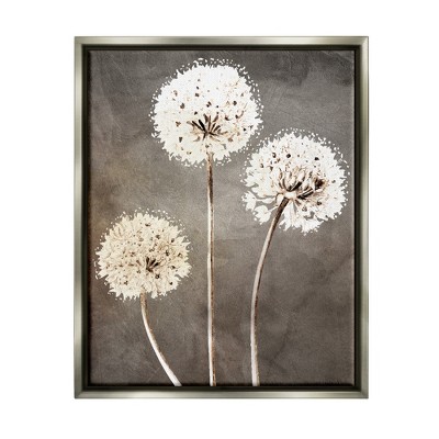 Stupell Industries Fluffy Dandelion Wildflowers Framed Canvas