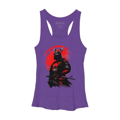 Women's Design By Humans Samurai Warrior By clingcling Racerback Tank Top