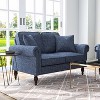 Evok Contemporary Chenille Upholstered Loveseat - miBasics - 2 of 4