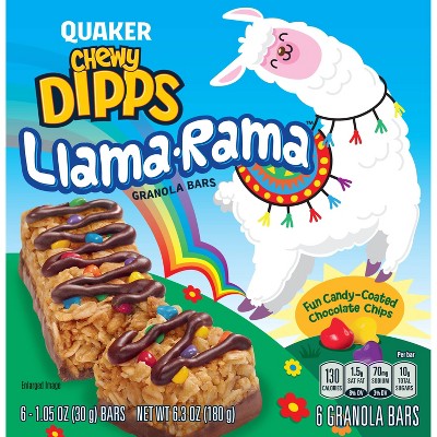 Quaker Chewy Dipps Llama Rama Granola Bars - 6ct