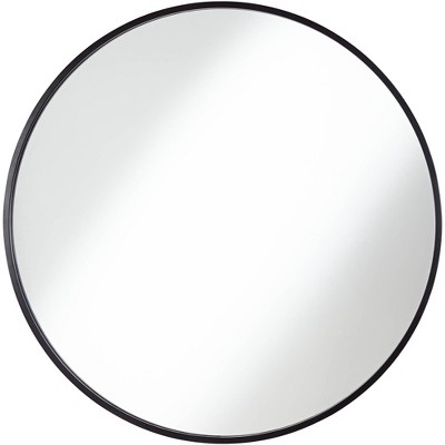 Uttermost Mayfair Matte Black 34" Round Wall Mirror