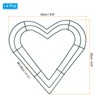 Unique Bargains Metal Christmas Floral Heart Shape Wreath Frame Dream Catcher Rings 2 Pcs - 2 of 4