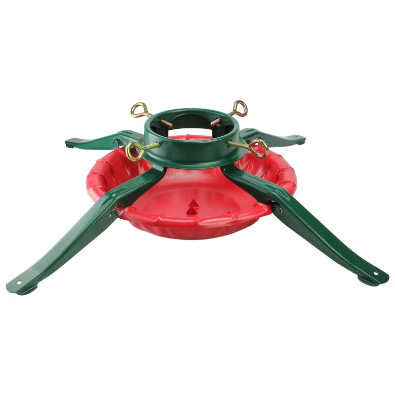 Northlight 28' Green and Red Real Live Christmas Tree Stand, 1 of 5