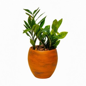 Maggift Planters Smart Self-watering Round Planter Pot for Indoor and Outdoor Terracotta Painted Plant Pot Handmade Rustic, Brown, 15"*15"*18" - 1 of 4