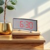 REGALWOVEN Digital Corded Electric Temperature LED Mirror Alarm Clock 6.7 x 2.8 x 1.2 Inches - 2 of 4