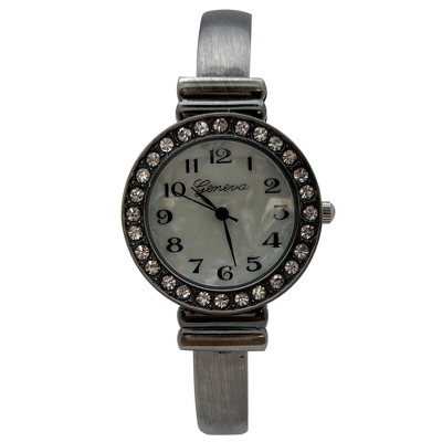 Olivia Pratt New Style Rhinestone Bezel Bangle Women Watch