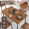 Resenkos Kitchen Table and Chairs Sets,Dining Table Set,5-Piece Table Set for 4 with Metal Frame and Storage Rack-Brown - 2 of 4