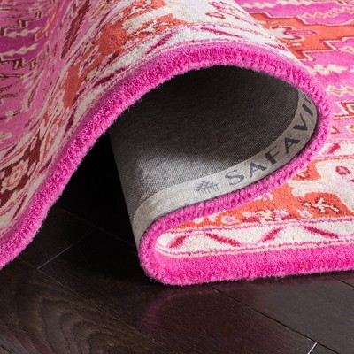 Bellagio Red and Pink Wool 6' x 9' Handmade Tufted Area Rug