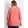 Avenue Women's Plus Size Crochet Trim Tunic - 3 of 4