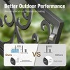 Captiva Designs Two Seat Cast Steel Garden Bench - Choose Between Apple Back or Butterfly Back Designs - 4 of 4
