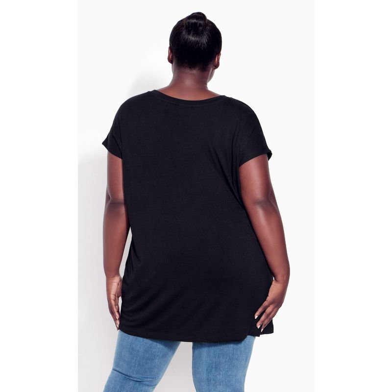 Women's Plus Size Tenille Top - black | AVENUE, 3 of 7