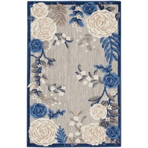 Nourison Aloha Contemporary Floral Border Outdoor Rug - 1 of 4