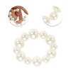 Unique Bargains Grace Flower Pearl Ribbon Bow Hair Elastic Band 1 Pc - 3 of 4