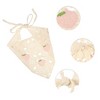 Unique Bargains Women's Fashion Hollow Triangle Headwrap 21.26"x10.24" Beige 1 Pc - 2 of 4