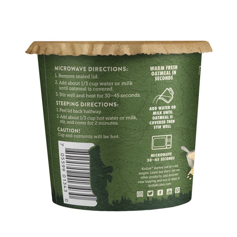 Kodiak Cakes Protein-Packed Single-Serve Oatmeal Cup Maple &#38; Brown Sugar - 2.12oz, 5 of 10
