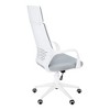 Office Chair, Adjustable Height, Swivel, Ergonomic, Armrests, Computer Desk, Work, Grey Mesh, White Metal - 4 of 4