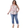 Agnes Orinda Women's Plus Size Round Neck Sleeveless Pleated Flowy Casual Boho Tank Top - 3 of 4