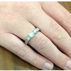 Pompeii3 1ct Vintage Diamond Engagement 3-Stone Ring 14K White Gold - 4 of 4