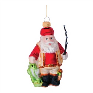 Santa Fishing Ornament (Set of 6) - 1 of 2