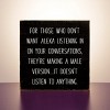 Slickblue Funny Alexa Wood Sign, Knotty Pine Material, Wall or Shelf Decor, Rustic Style, 7x7 Inches, Multiple Colors - 2 of 3