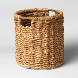 Round Woven Basket with Cut-Off Handle - Threshold™