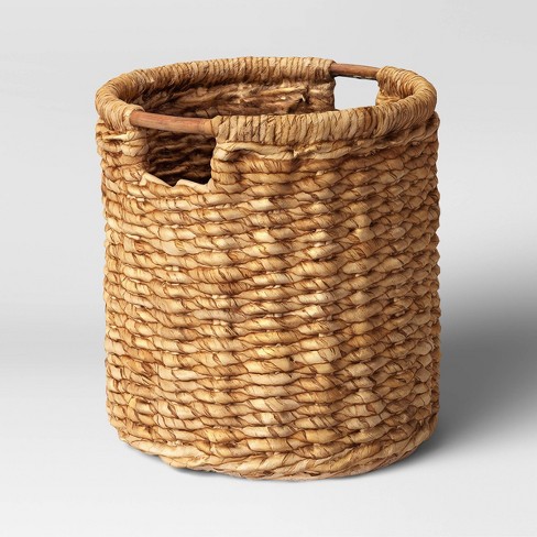 16 X 17 Round Woven Basket With Cut, Large Round Woven Basket