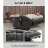 GardenJoy Power Lift Recliner Chair w/ Dual Motors Massage & Heat Fabric Grey USB Ports & Cup holder - 3 of 4