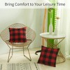 Christmas Pillow Covers 18x18 Set of 4, Red and Black Classic Buffalo Check Plaid Decorative Throw Pillow Covers - 2 of 3