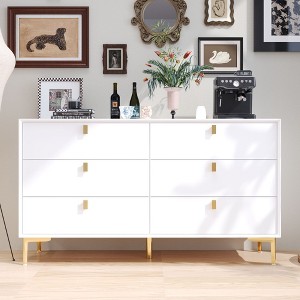 Famapy 6 Drawers Storage Dresser Modern Chest of Drawer - 1 of 4