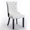2pcs Dining Chair High-end Tufted ,37.5" H Solid Wood Contemporary PU And Velvet Upholstered Dining Chair With Wood Legs Nailhead Trim For Dining Room - 4 of 4