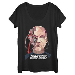 Women's Star Trek: The Next Generation Geometric Captain Jean Luc Picard Borg Scoop Neck - 1 of 4