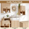 Coucheta 23"x29" Fluted Medicine Cabinet with Adjustable Shelf, Soft-Close Hinges - Over-Toilet Storage, Modern Wooden in Natural Finish - 4 of 4