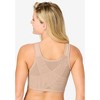 Comfort Choice Women's Plus Size Front-Close Embroidered Wireless Posture Bra - 3 of 4