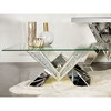 Coaster,Taffeta Glass Top Mirrored Acrylic Coffee Table Silver - 4 of 4