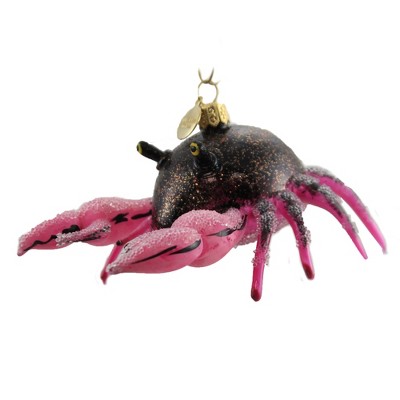 Morawski 2.5" Fuchsia & Purple Crab Ornament Sea Creature Ocean  -  Tree Ornaments