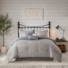 Gulches Series Gray Modern Transitional Soft Brushed Microfiber Seersucker with Polyester Fill Queen 7 Piece Printed Seersucker Comforter Set Blanket - 2 of 4