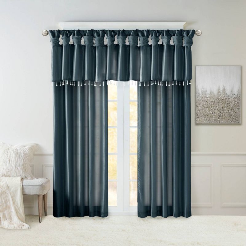 Lillian Twisted Tab Light Filtering Lined Curtain Panel, 4 of 12