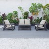 Modern 4-Piece Outdoor Conversation Set with Cushions and Coffee Table - 3 of 4